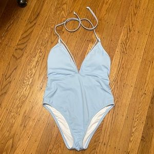 Victoria Secret Pink Ice Blue Swimsuit L